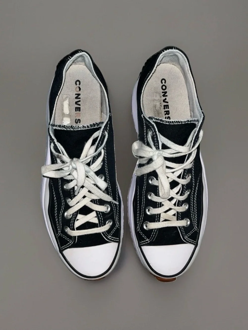 Converse Run Star Hike Ox Sneaker 168816C- Black White Gum - Women 11.5 Mens 10